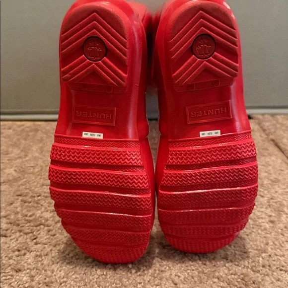 Hunter Women’s Pink Glossy Boots Size 8 - Picture 5 of 6